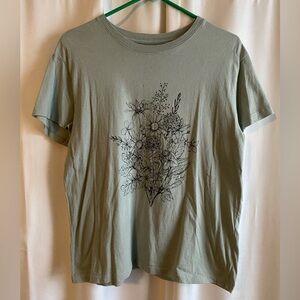 Botanical Print Women's Short Sleeve Tee
